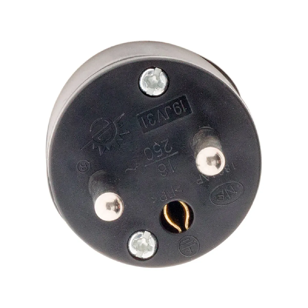 Zenitech Fiche mâle coudée 2P+T 16A - Noir