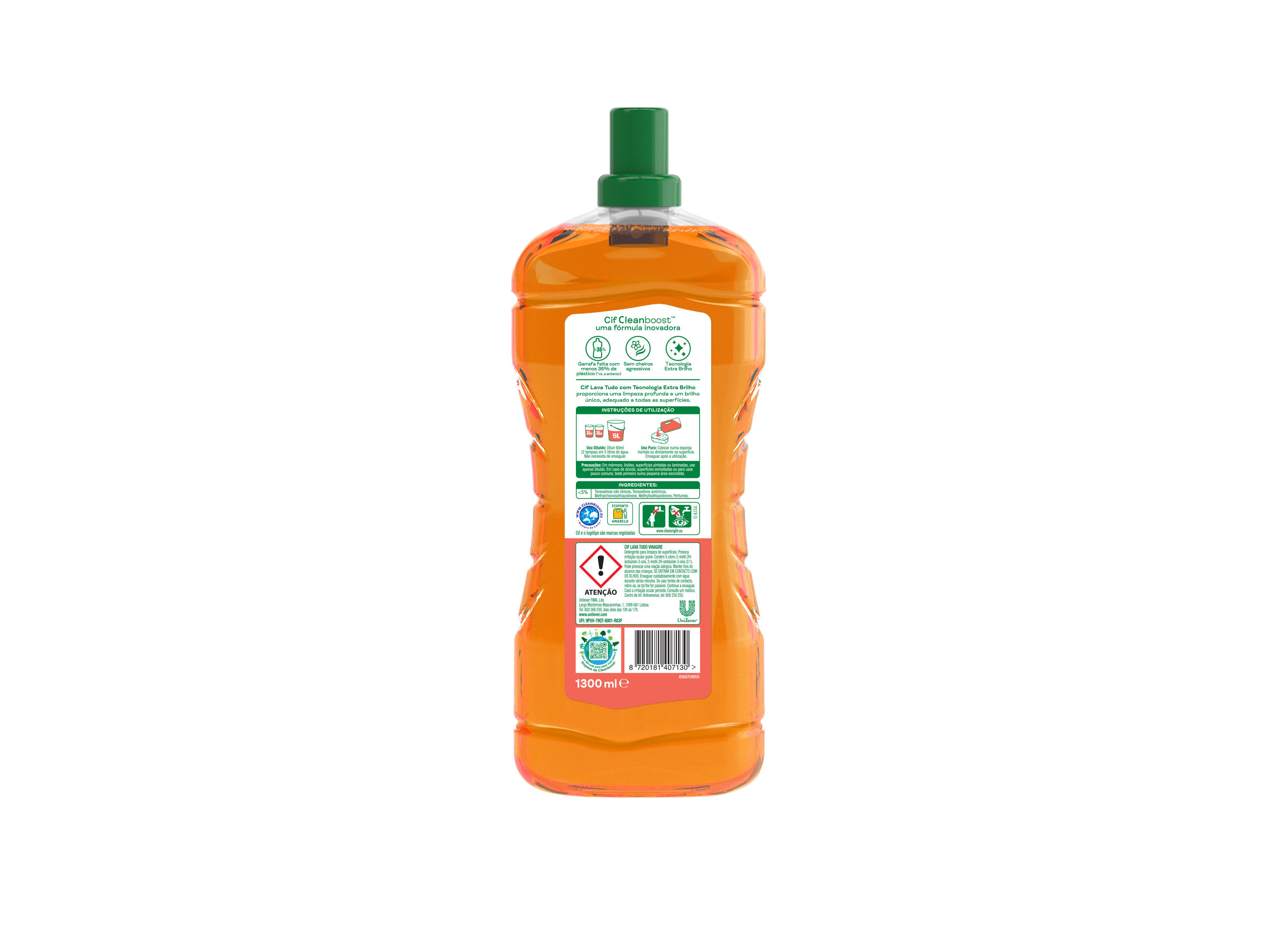 LAVA TUDO CIF LÍQUIDO VINAGRE 1.3 L