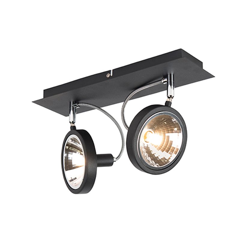 Design spot zwart 2-lichts verstelbaar - Nox