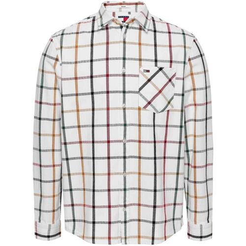 Tommy Jeans - TJM REG CHECK FLANNEL SHIRT Blanco
