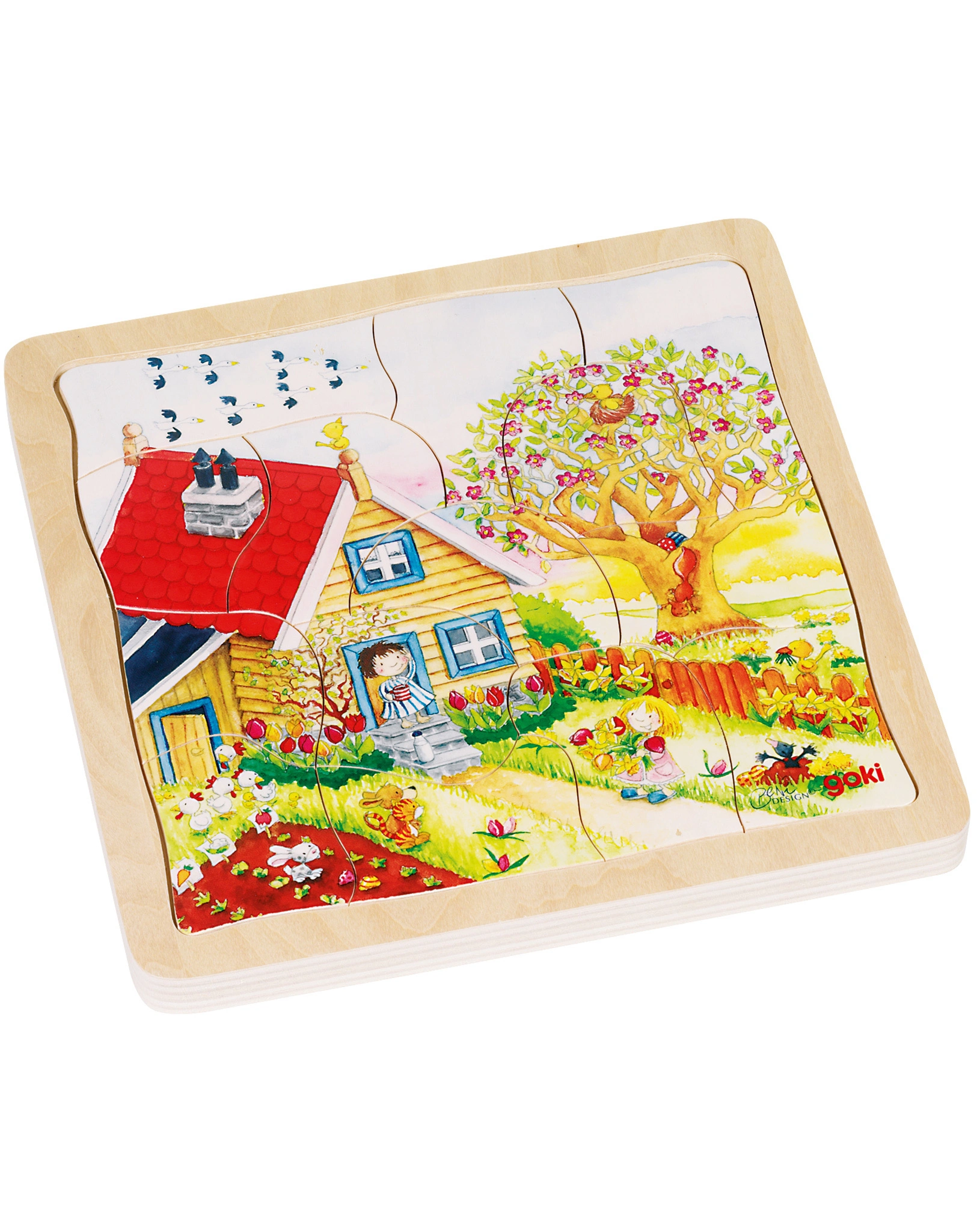 Lagenpuzzle JAHRESZEITEN 54-teilig in bunt