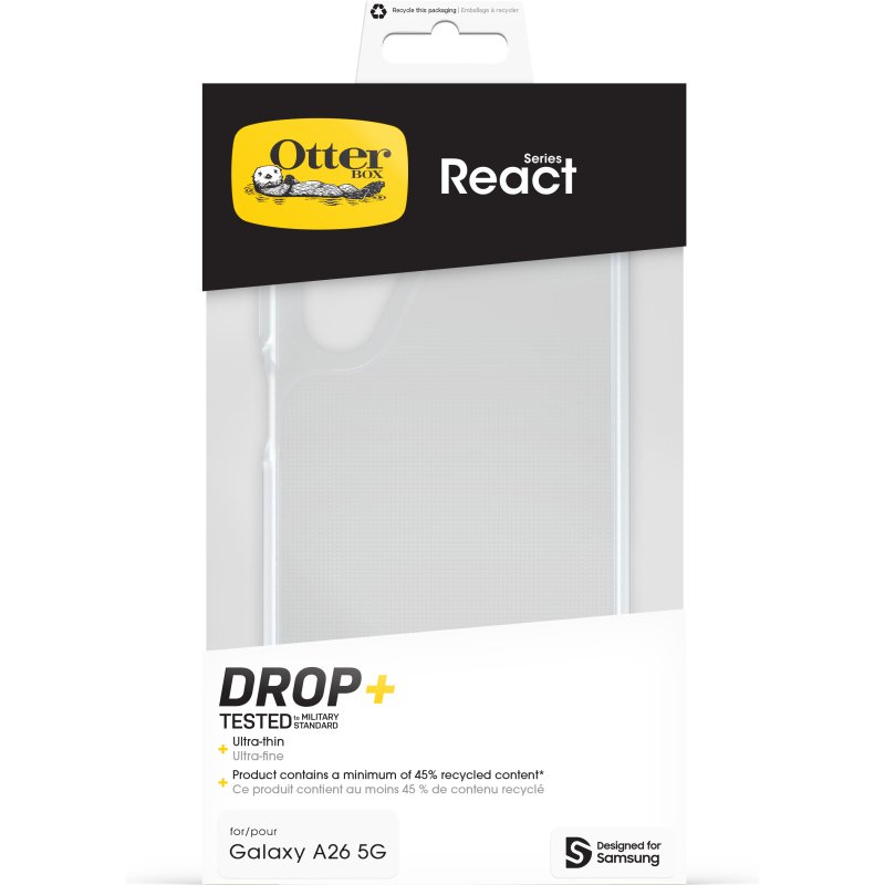 OtterBox React Series pour Samsung Galaxy A26 5G, transparente