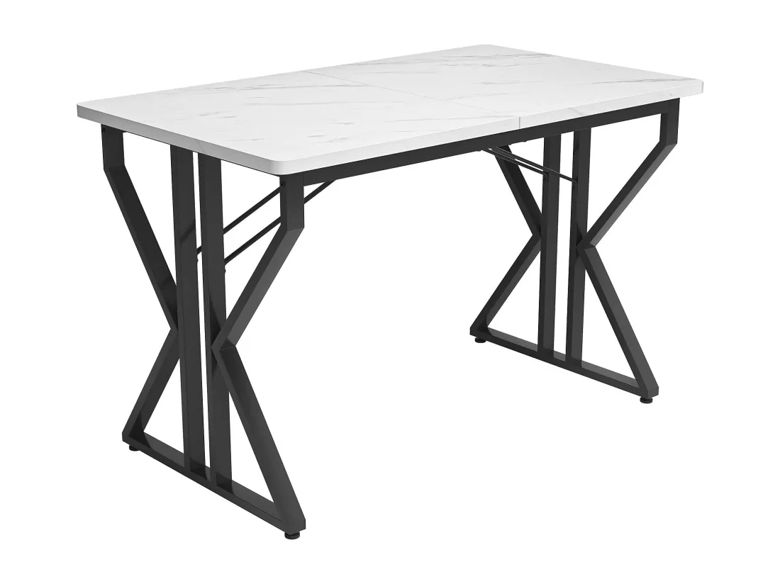 Table à manger moderne en marbre blanc,d119cm×h75cm