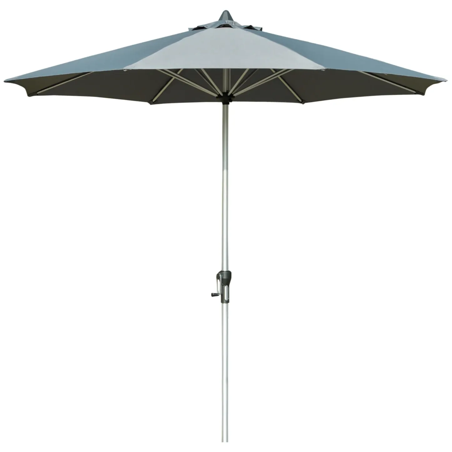 Outsunny Sonnenschirm 2,7 m Dunkelgrau mit Kurbel & UV-Schutz