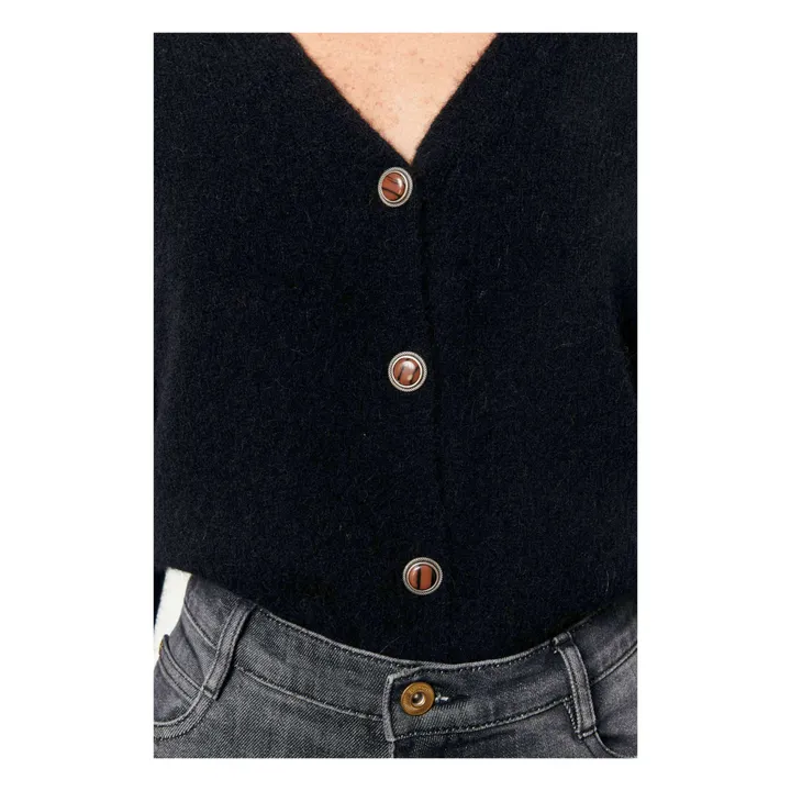 Sessùn Cardigan Swann Laine et Alpaga | Noir