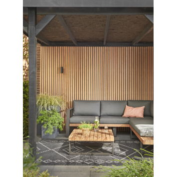 Lattenwand voor buiten 236x55 cm, dikte 34mm