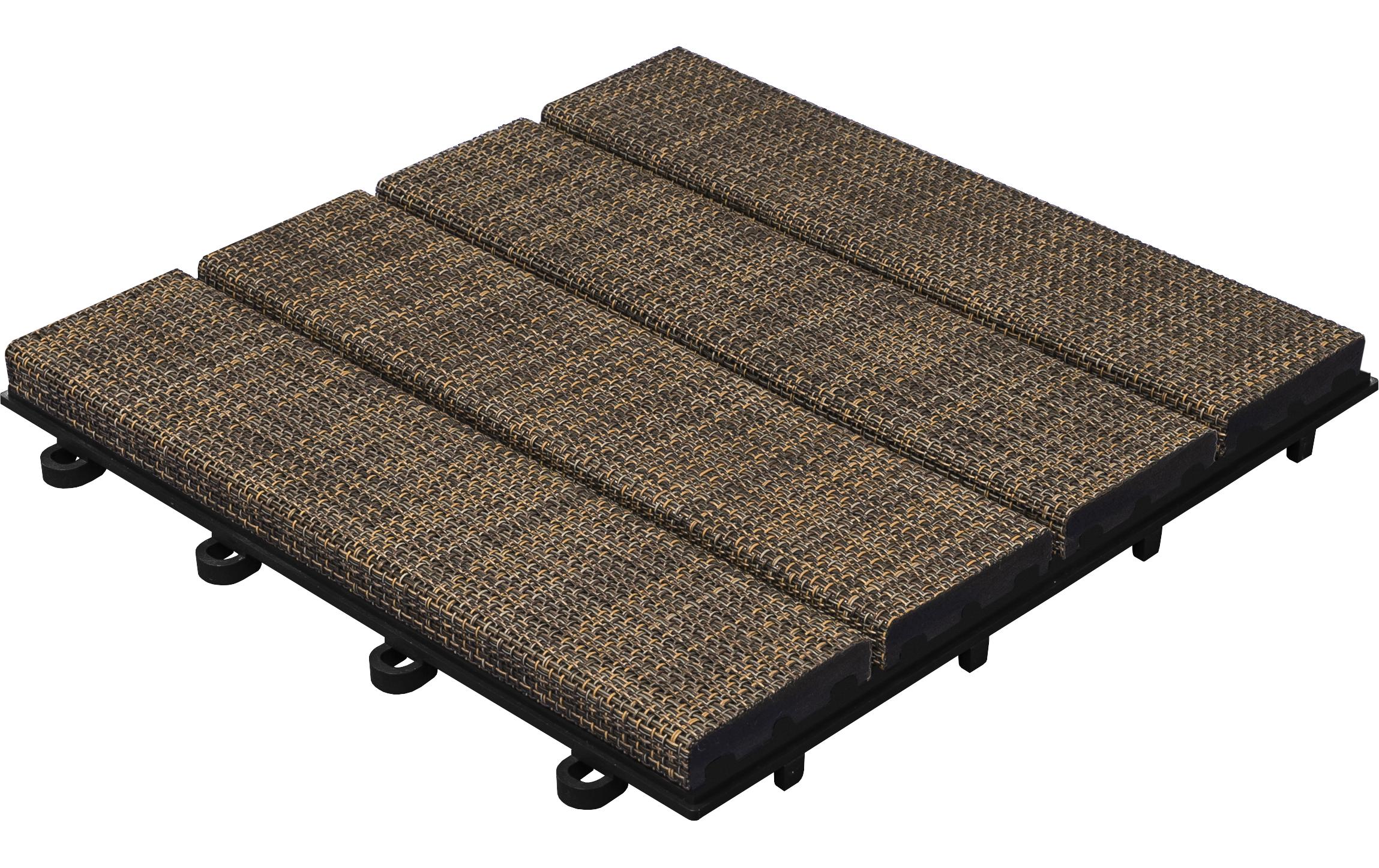 Balkon-& Terrassenplatten Tex, Braun, 6 Stk.Bodenplatte für den Aussenbereich