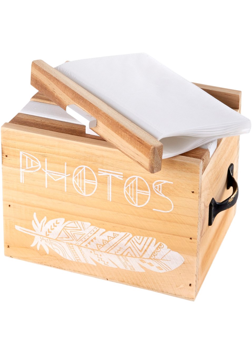 Boîte de rangement photos en bois