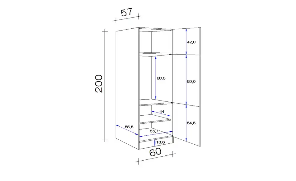 Geräteumbauschrank Genk 200 cm