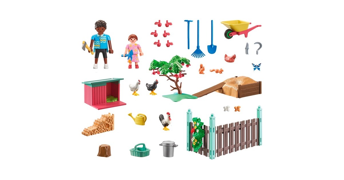 PLAYMOBILmyLife - Kleine kippenboerderij in de tuin van het kleine huis Constructiespeelgoed  (71510)
