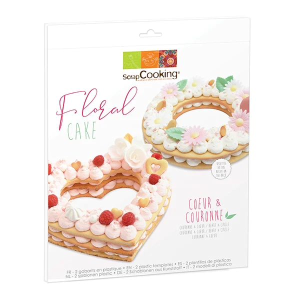Kit Floral cake - Cœur et Couronne Scrapcooking