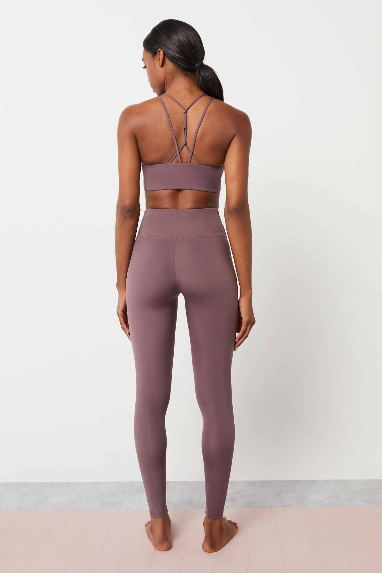 Leggings roxas com toque de colágeno
