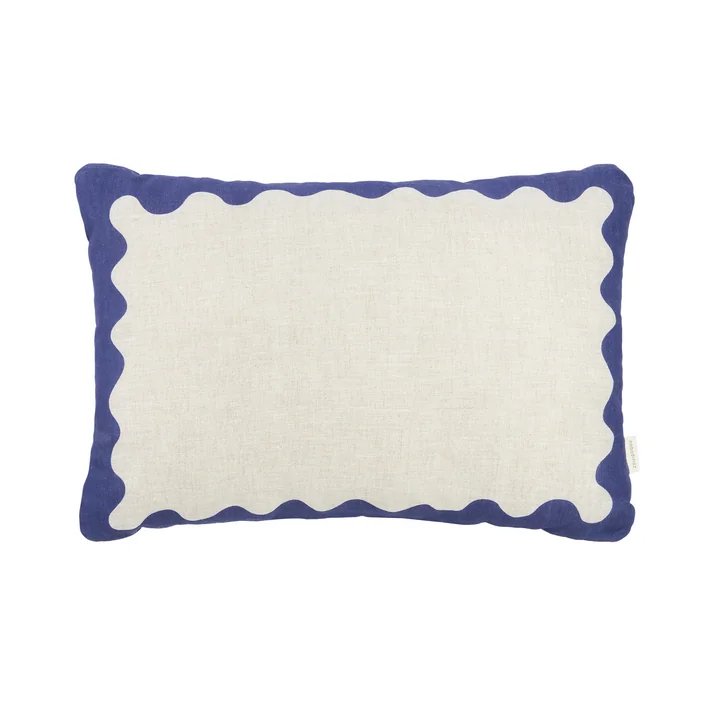 Nobodinoz - Vibes Kissen L, 45 x 30 cm, blau