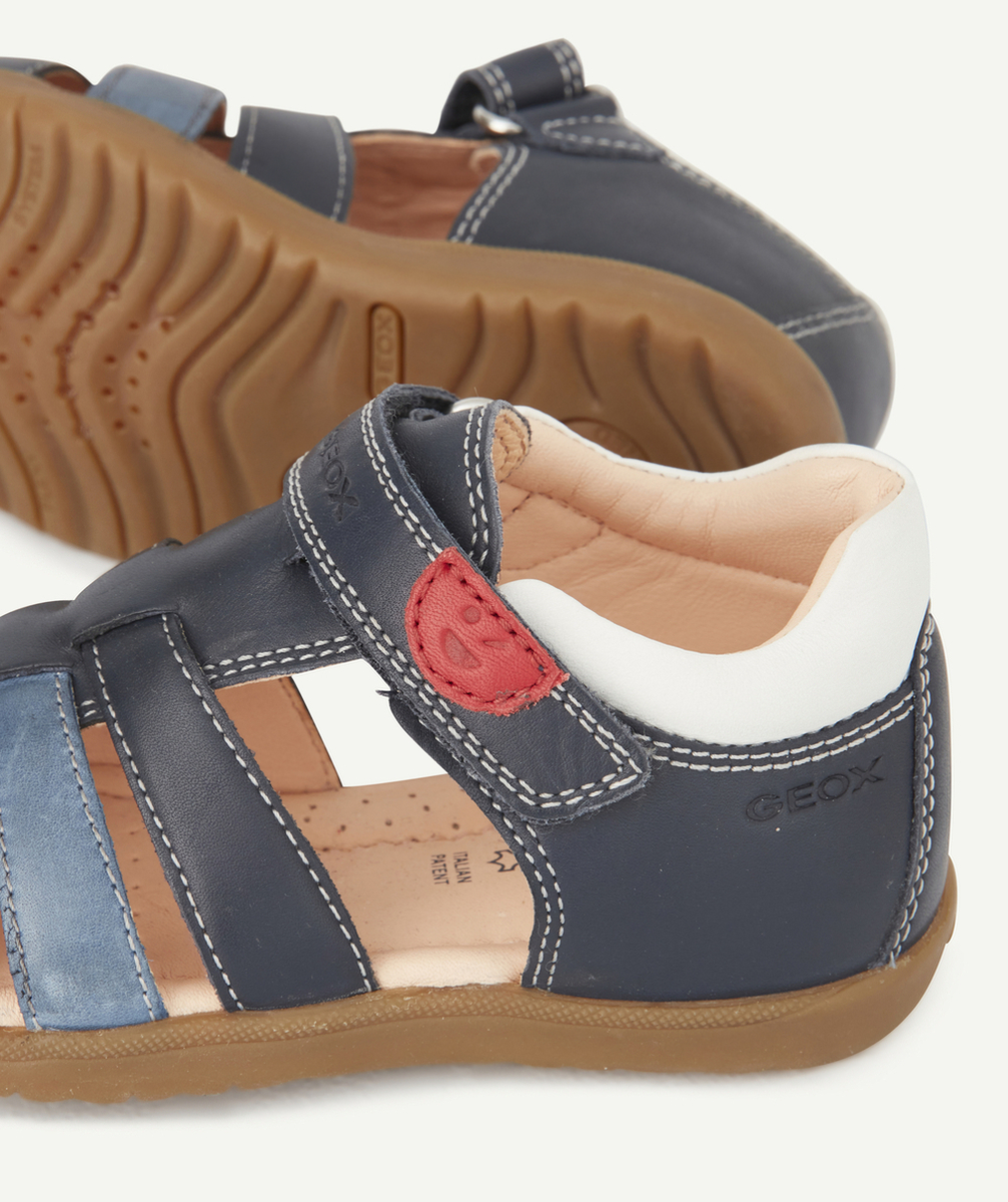 GEOXSANDALES BLEU MARINE EN CUIR BÉBÉ GARÇON