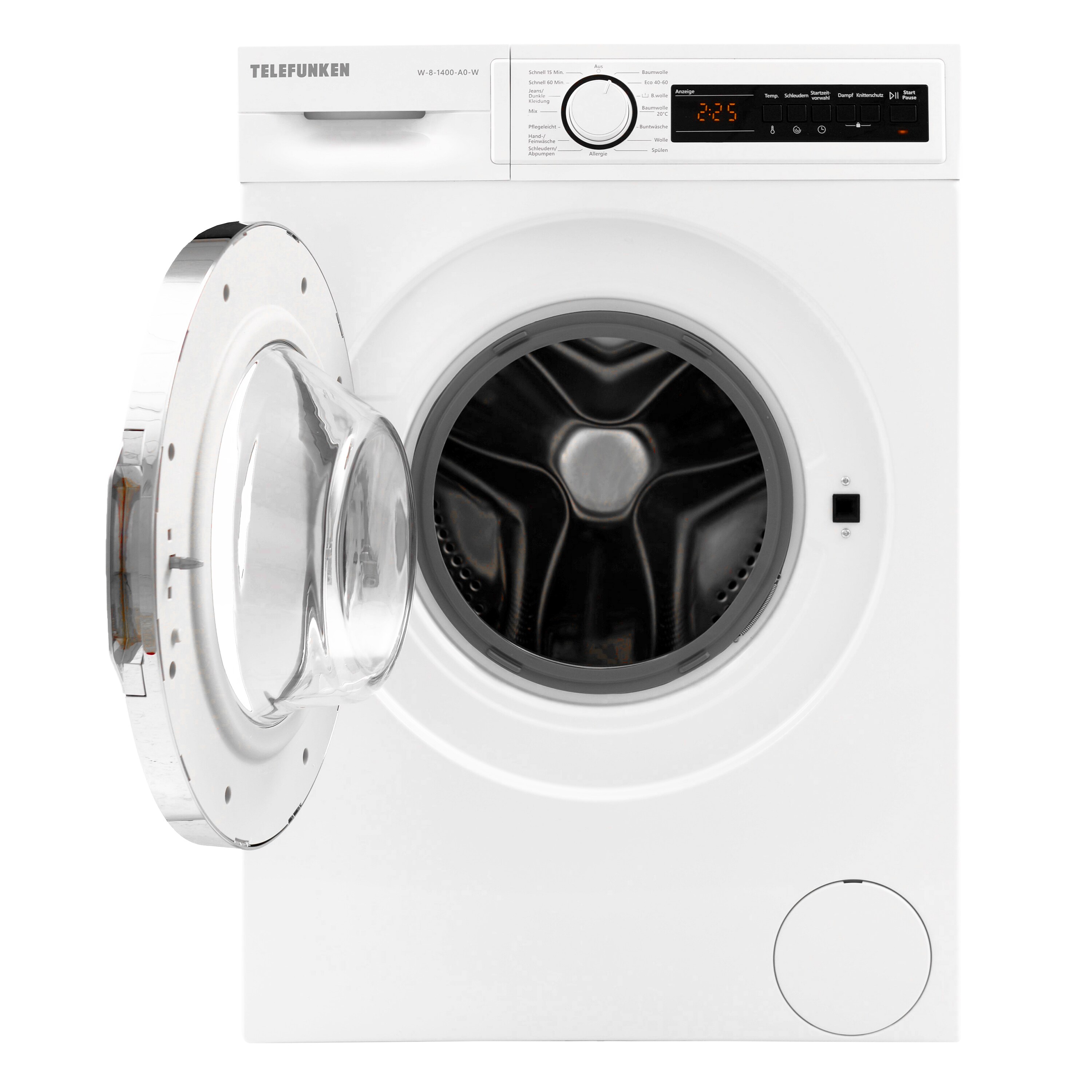 Telefunken Waschmaschine W-8-1400-A0-W8 kg | 1400 U/Min | Energieklasse A | Dampffunktion | AquaStop