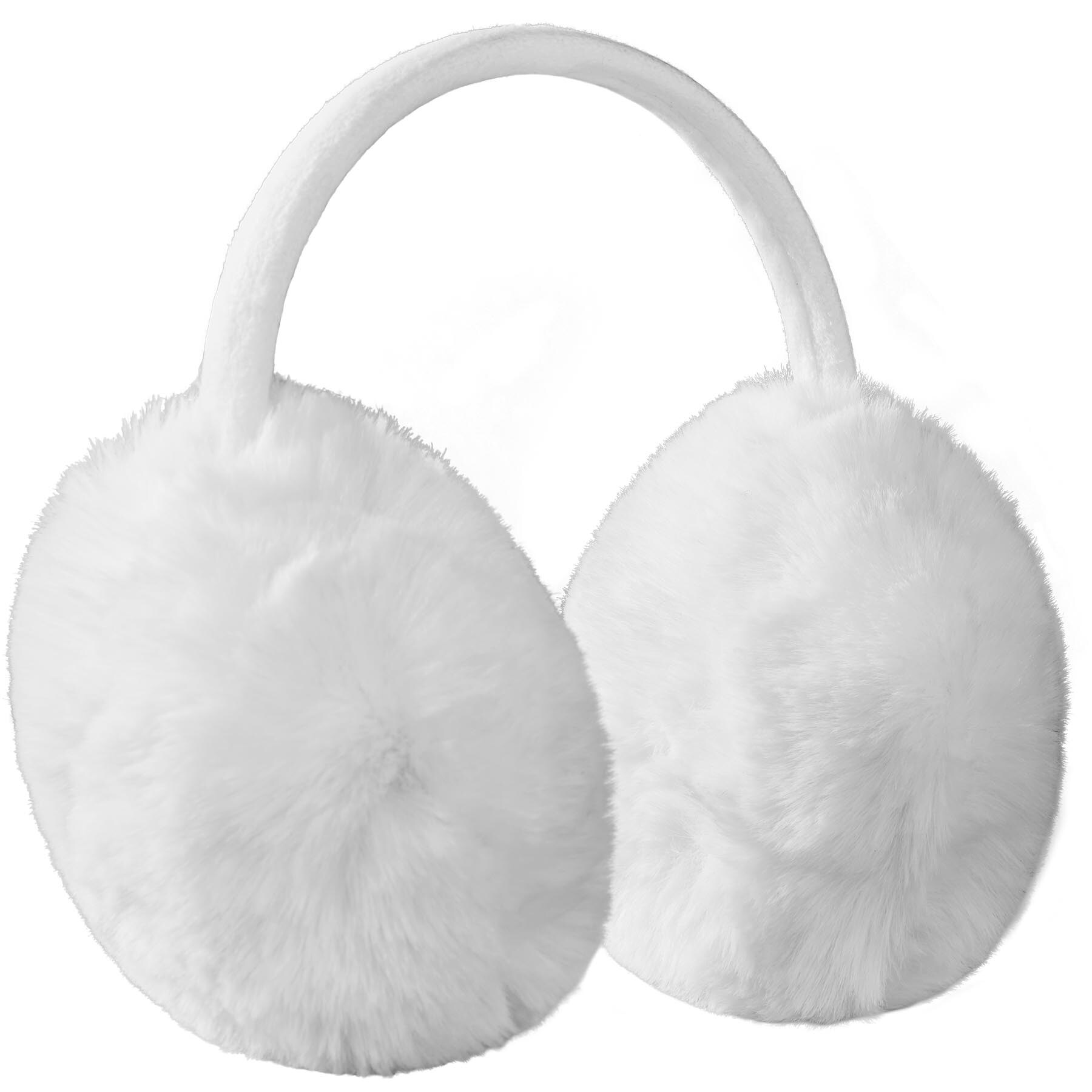 tectake® Flauschige Ohrenschützer in Weiß
