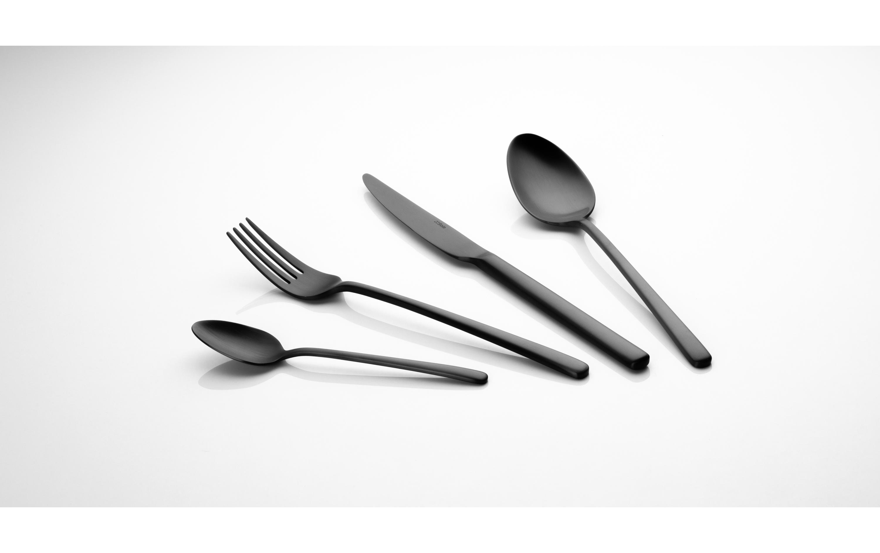 Besteck-Set Calgary PVD 24-teilig, Schwarz matt<br>Essbesteck-Set ganz matt