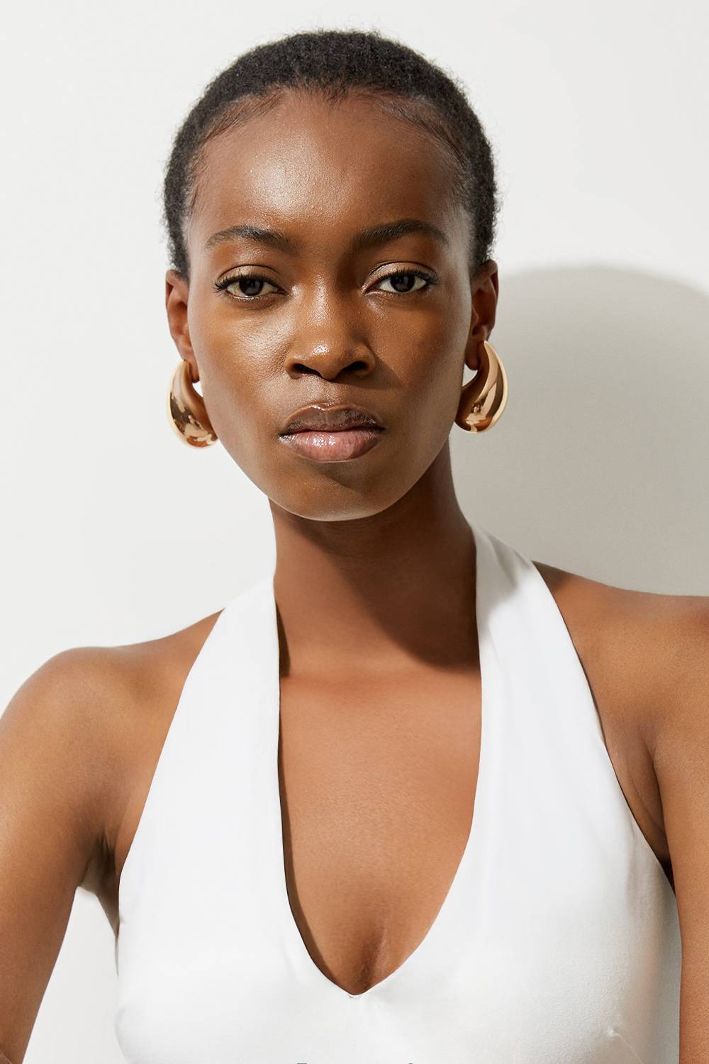 KarenMillen Body en jersey de coton stretch à décolleté halter