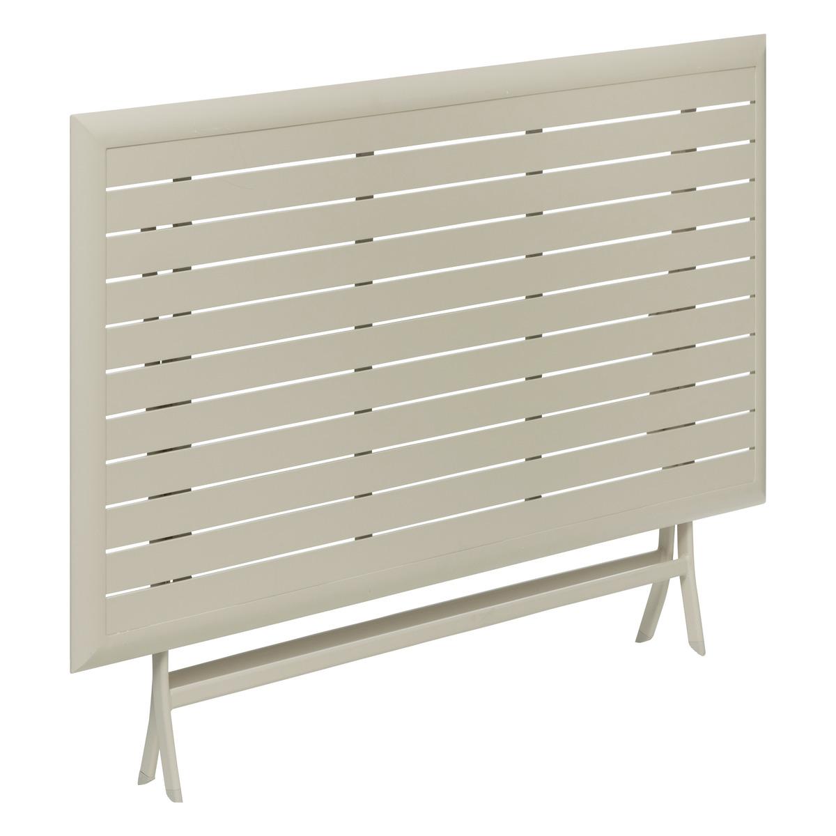 TABLE AZUA PLIANTE ALUMINIUM ARGILE 6 PLACES