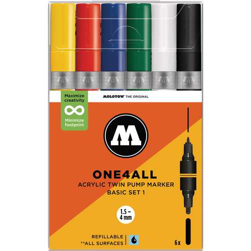 MOLOTOW™ ONE4ALL Acrylic Twin 6er-Sets
