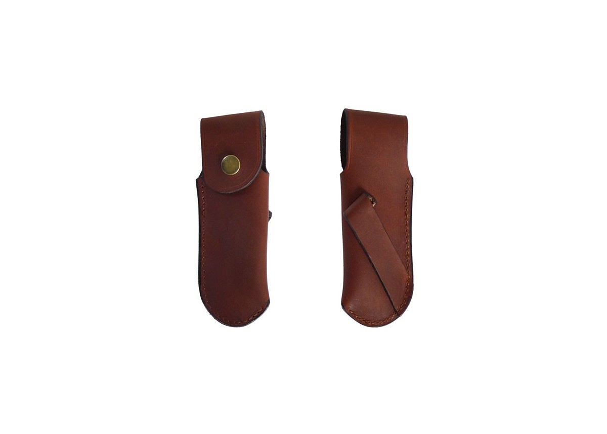 Etui marron pour Laguiole de chasse