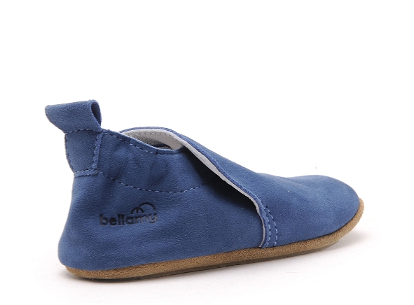 Bellamy chaussons bebe valentines tic velours bleu