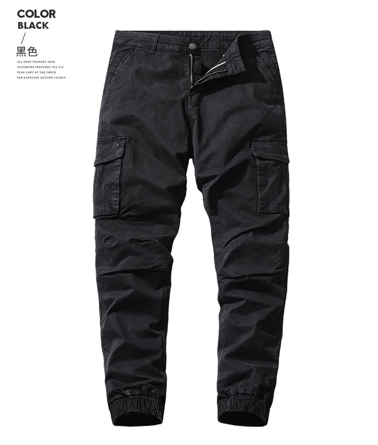 Lefitt - Mid Rise Plain Slim Fit Broek