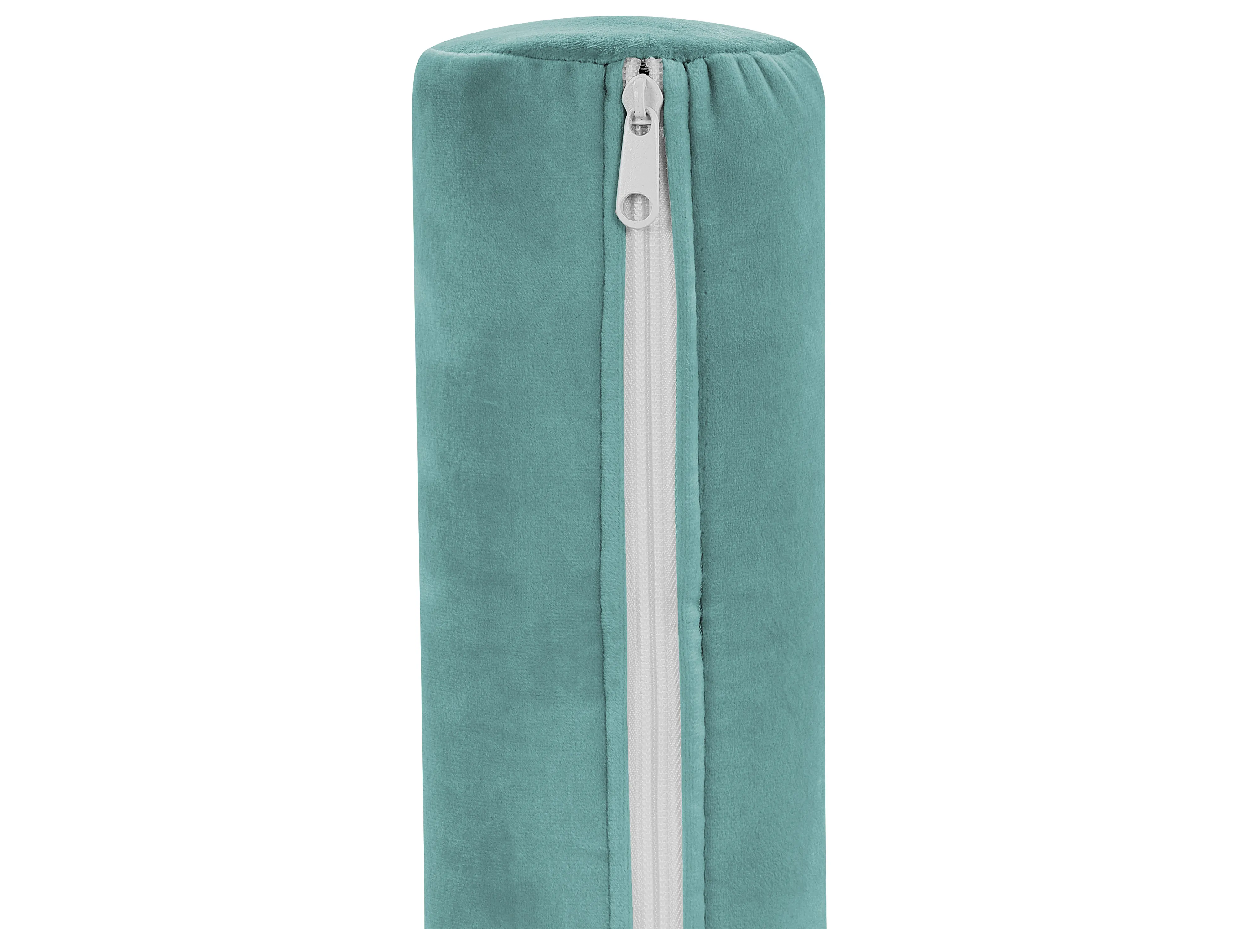 Rechtszijdige chaise longue PESSAC Fluweel Groenblauw met opbergruimte