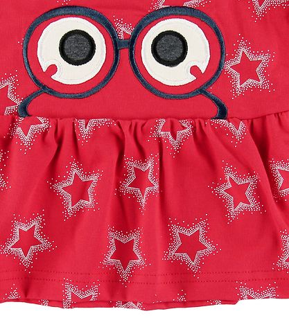 Freds World Kleid - Star Peep - Verkehrsrot m. Sternen
