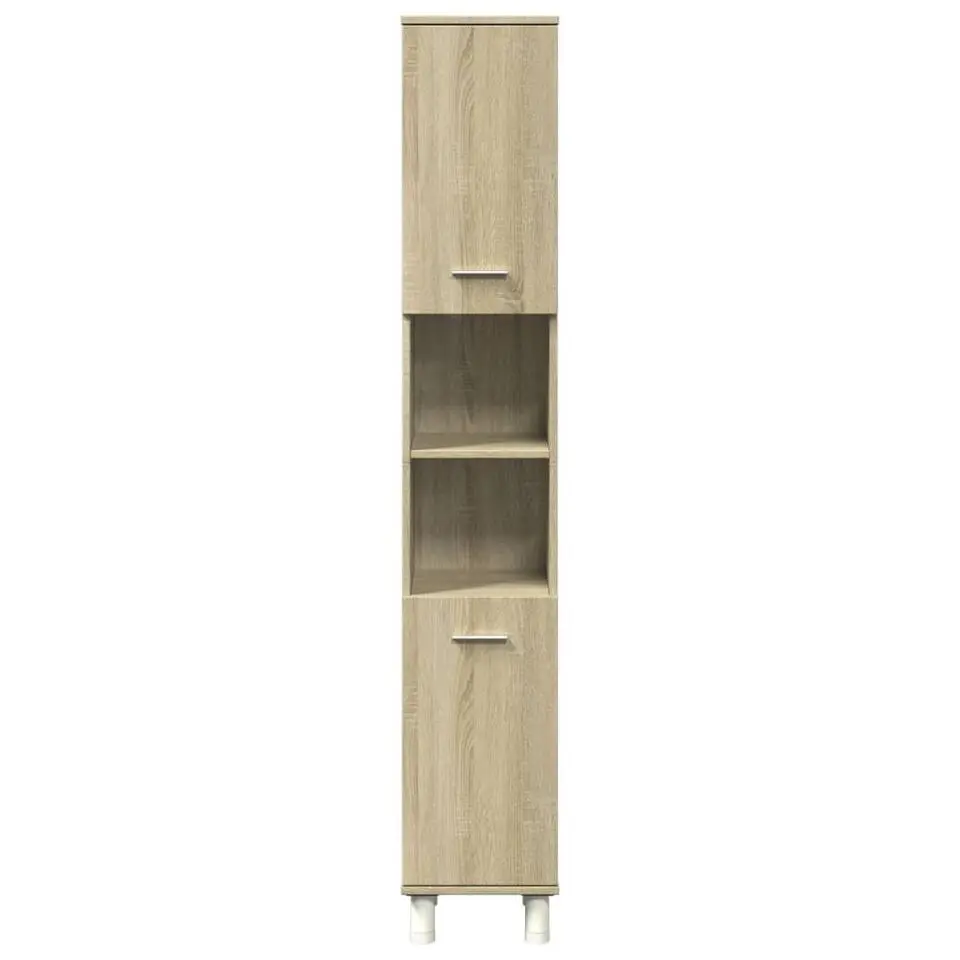vidaXL - Kolomkast met 2 deuren 2 vakken - Sonoma eiken - Hout - 30.5x30x179 cm