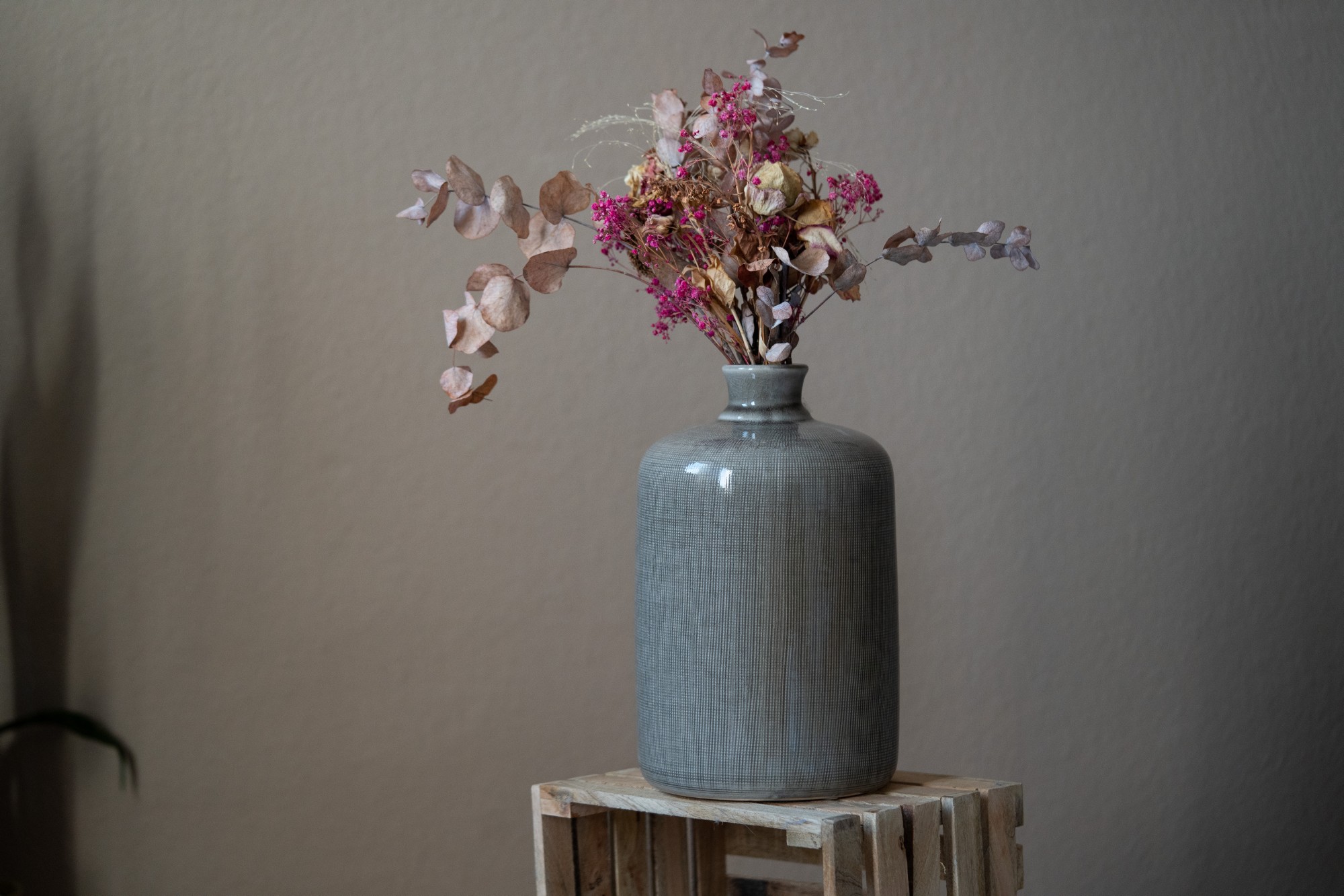 Vase 'Cesare', grau, Ø 18,5 cm, H 30 cm von fischer's lagerhaus