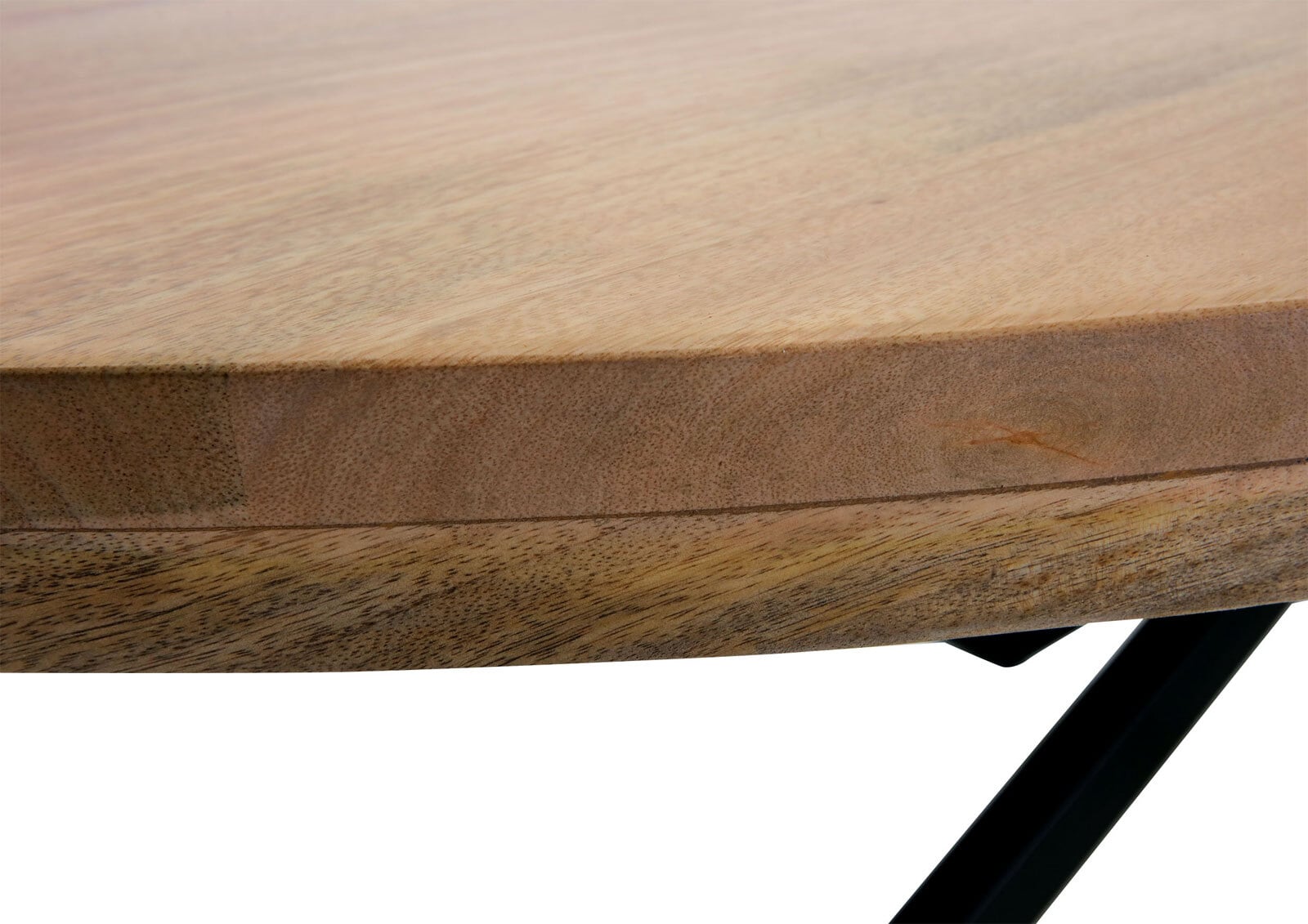 PHILL HILL Esstisch LEWIS 220 x 100 x 77 cm Mango massiv/schwarz