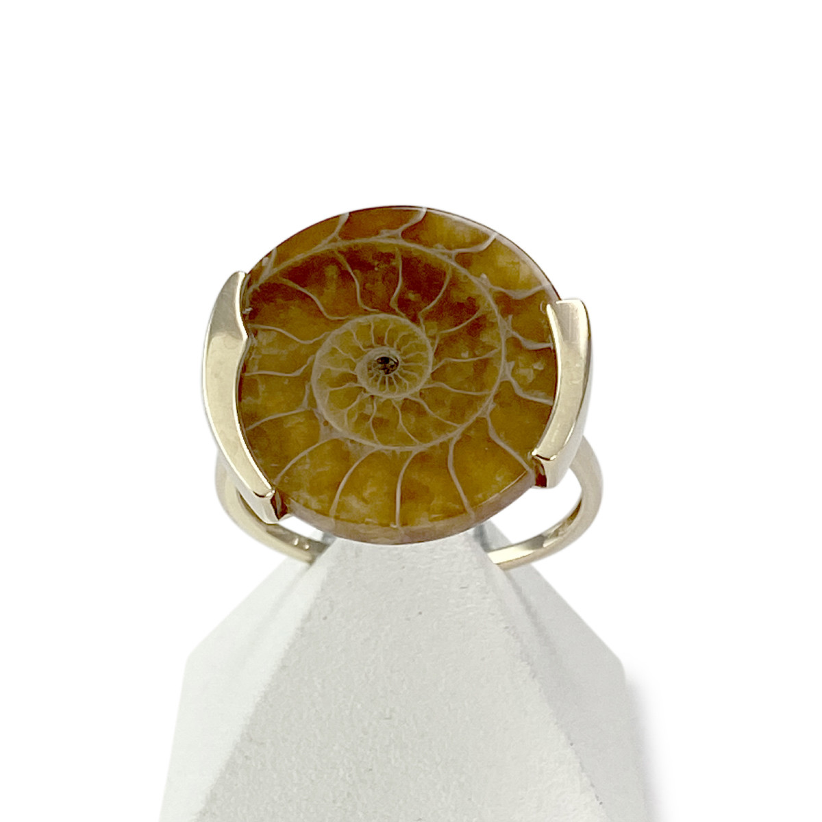 Bague d'occasion or 375 jaune fossile