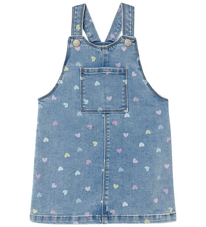 Name It Kleid - Short - NmfRosa - Medium+ Blue Denim/Hearts