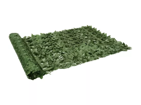 Écran de balcon avec feuilles vert foncé 400x150 cm