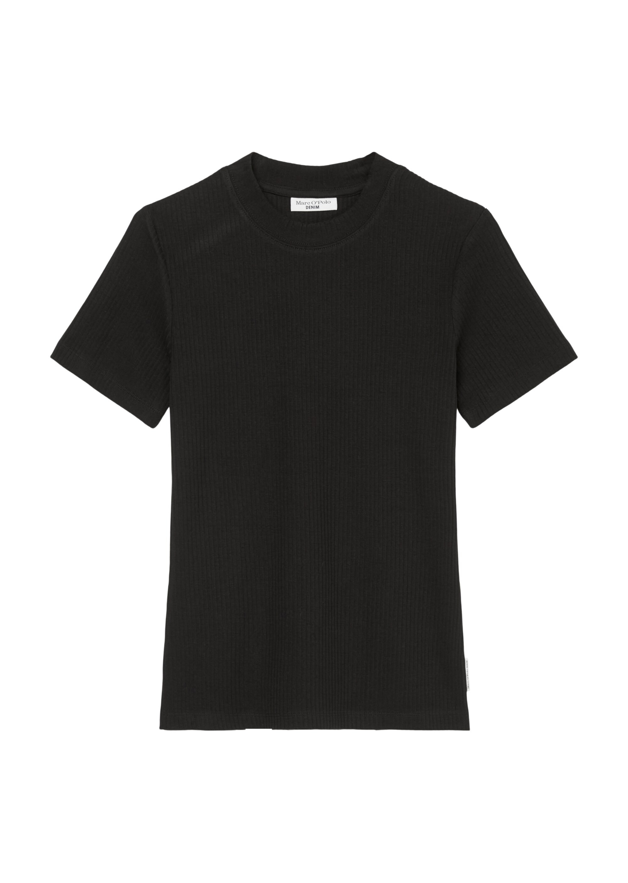 Ripp-Jersey-T-Shirt aus elastischem Bio-Baumwolle-Mix