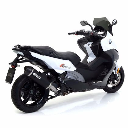 Silencieux Arrow Race-tech Alu Dark embout carbone - Noir
