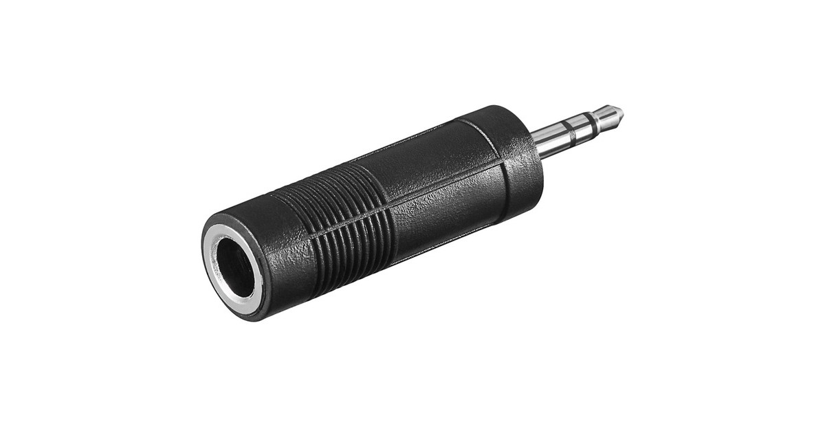 goobayAdapter 6,35 mm Jack > 3,5 mm Jack  (Zwart, Stereo)