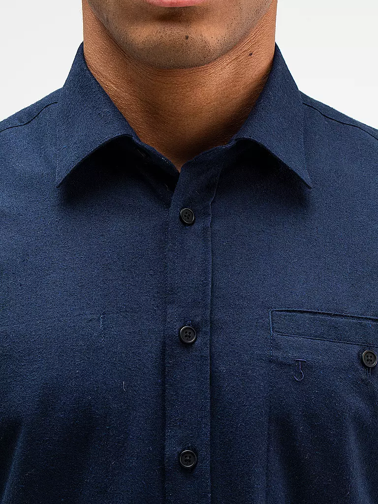 BUTCHER OF BLUE Flanellhemd DIEPPE blau