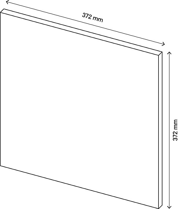 Porte battante blanche mate GoodHome Atomia H 37,2 x L. 37,2 cm