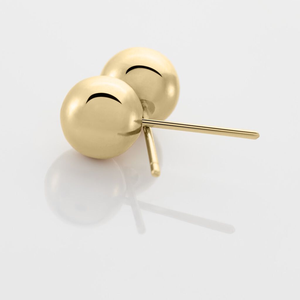 Boucles D'oreilles Puces Valdenar Plaque Or Jaune