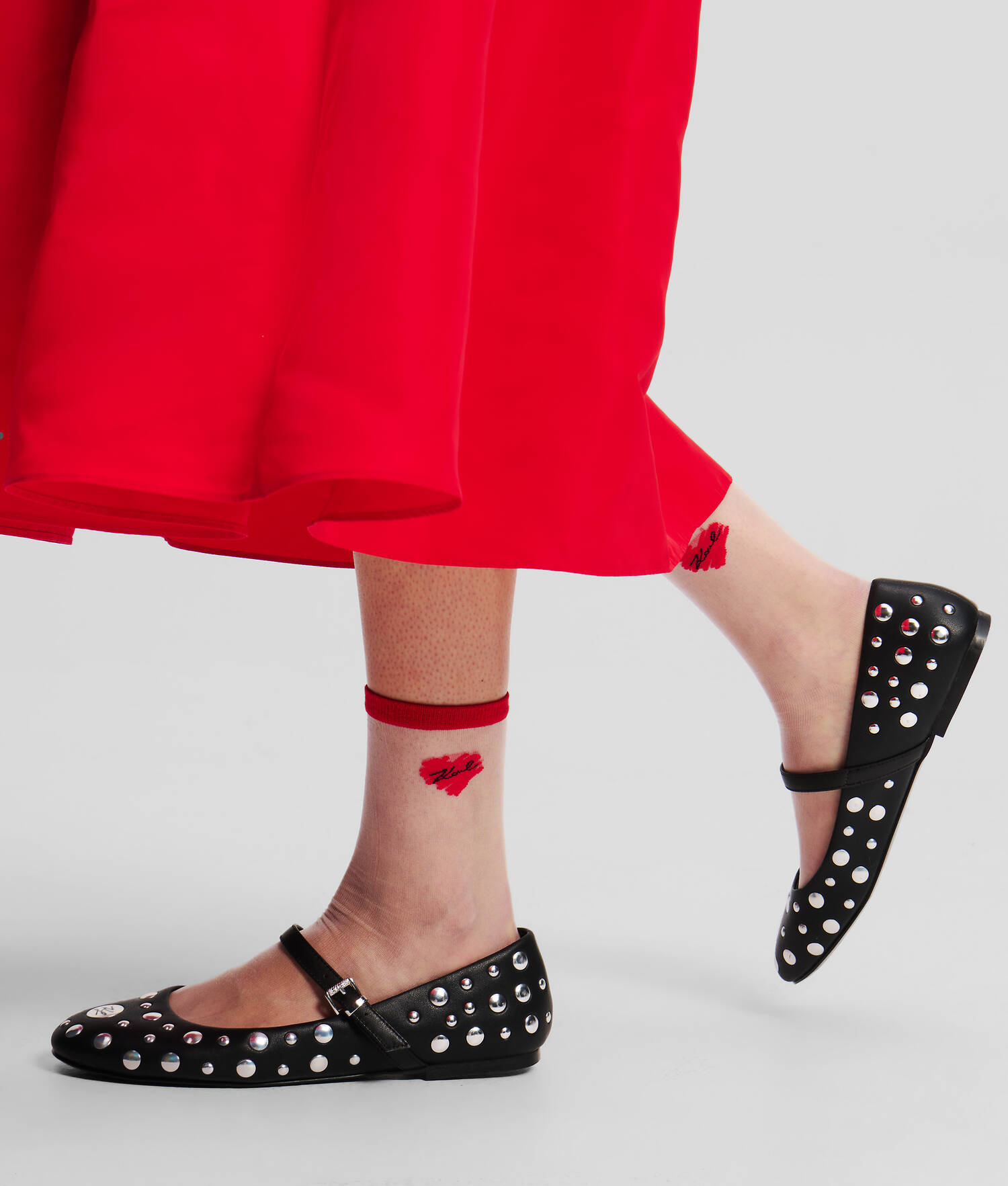 CHAUSSETTES EN MESH K/HEART – LOT DE 2 - Rouge Klassic
