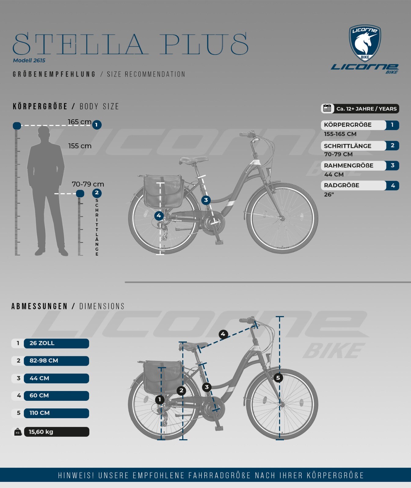 Licorne Bike Stella Plus Premium City Bike in Zoll Aluminium Fahrrad für Mädchen, Jungen, Herren und Damen - 21 Gang-Schaltung - Hollandfahrrad