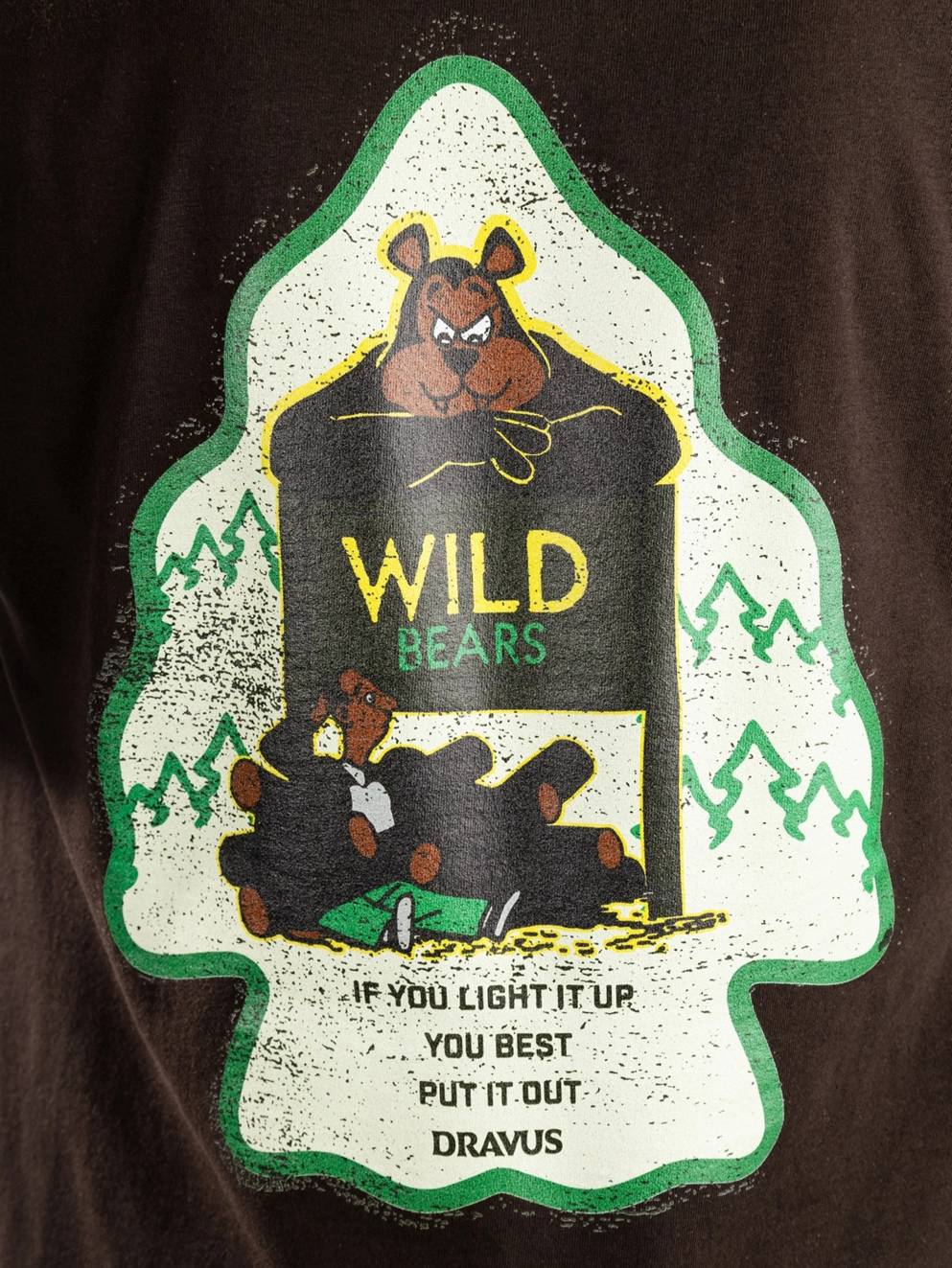 Dravus Be Aware T-Shirt brown