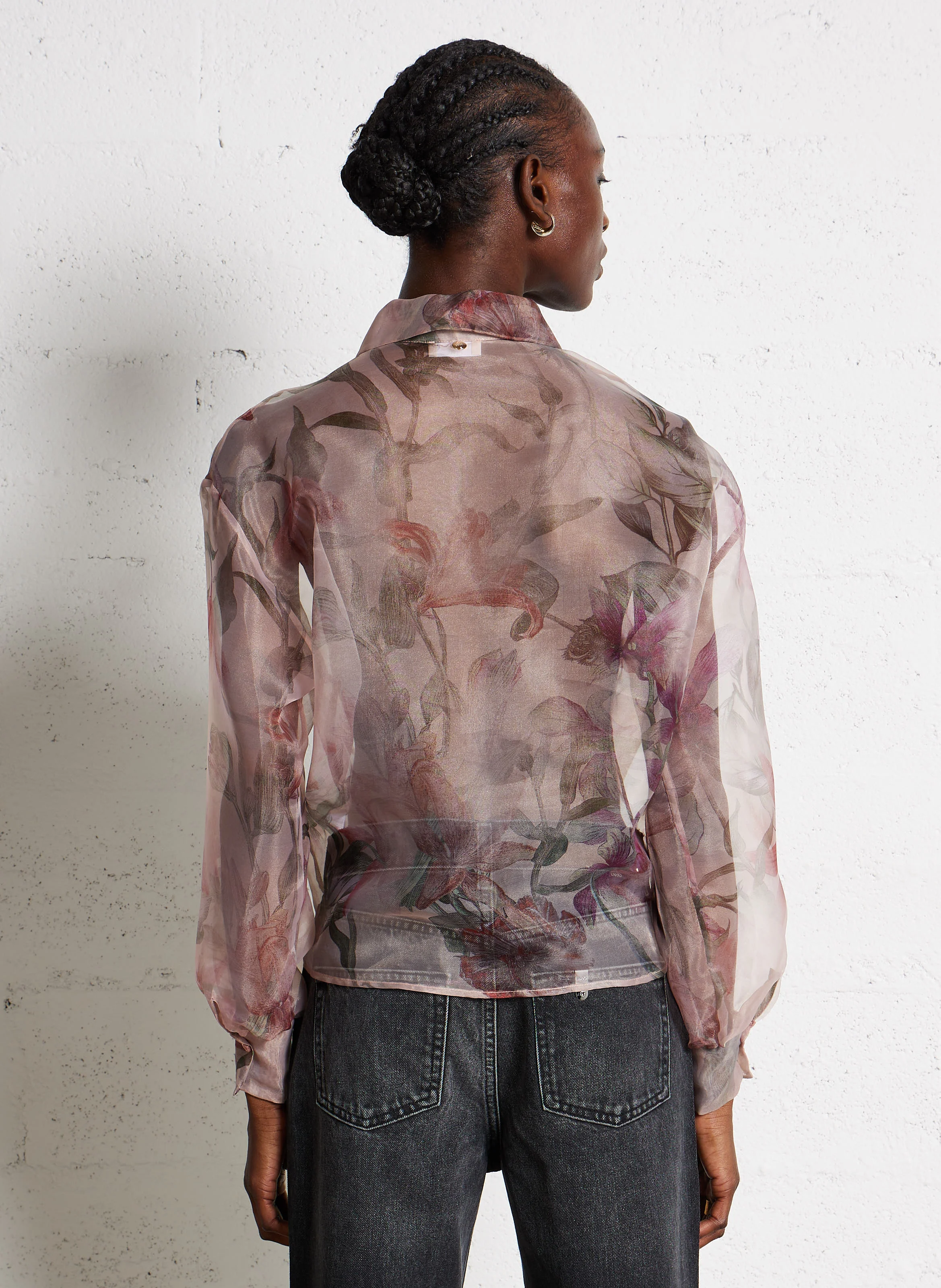 Chemise ample col classique imprimée | Multicolore