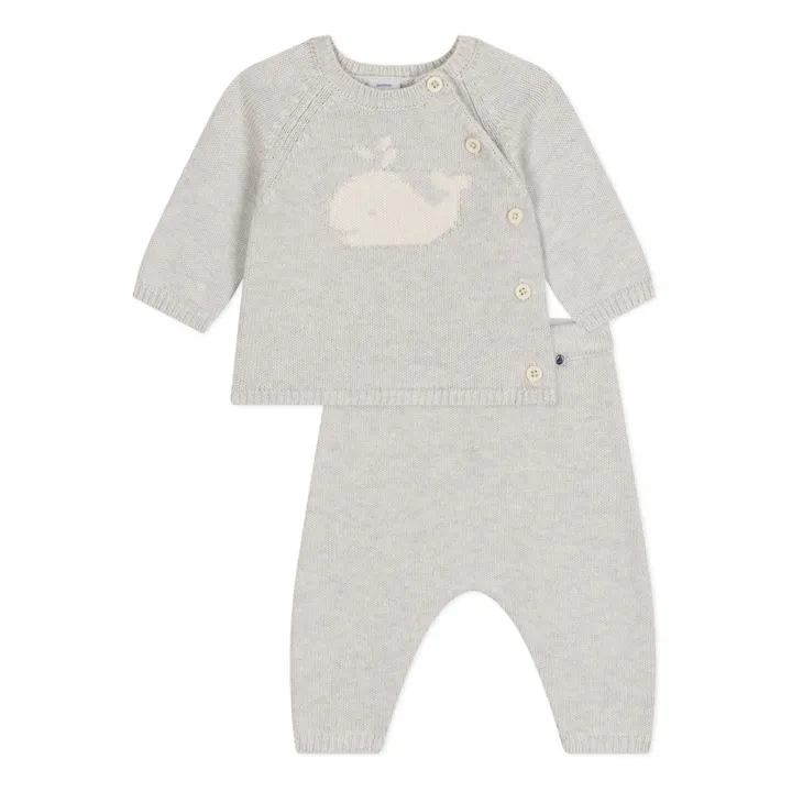 Petit Bateau Ensemble Montricot Laine | Gris