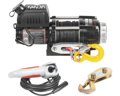 Warrior NINJA 2500LB A / 1,1 t 12 V elektrische lier met synthetisch touw