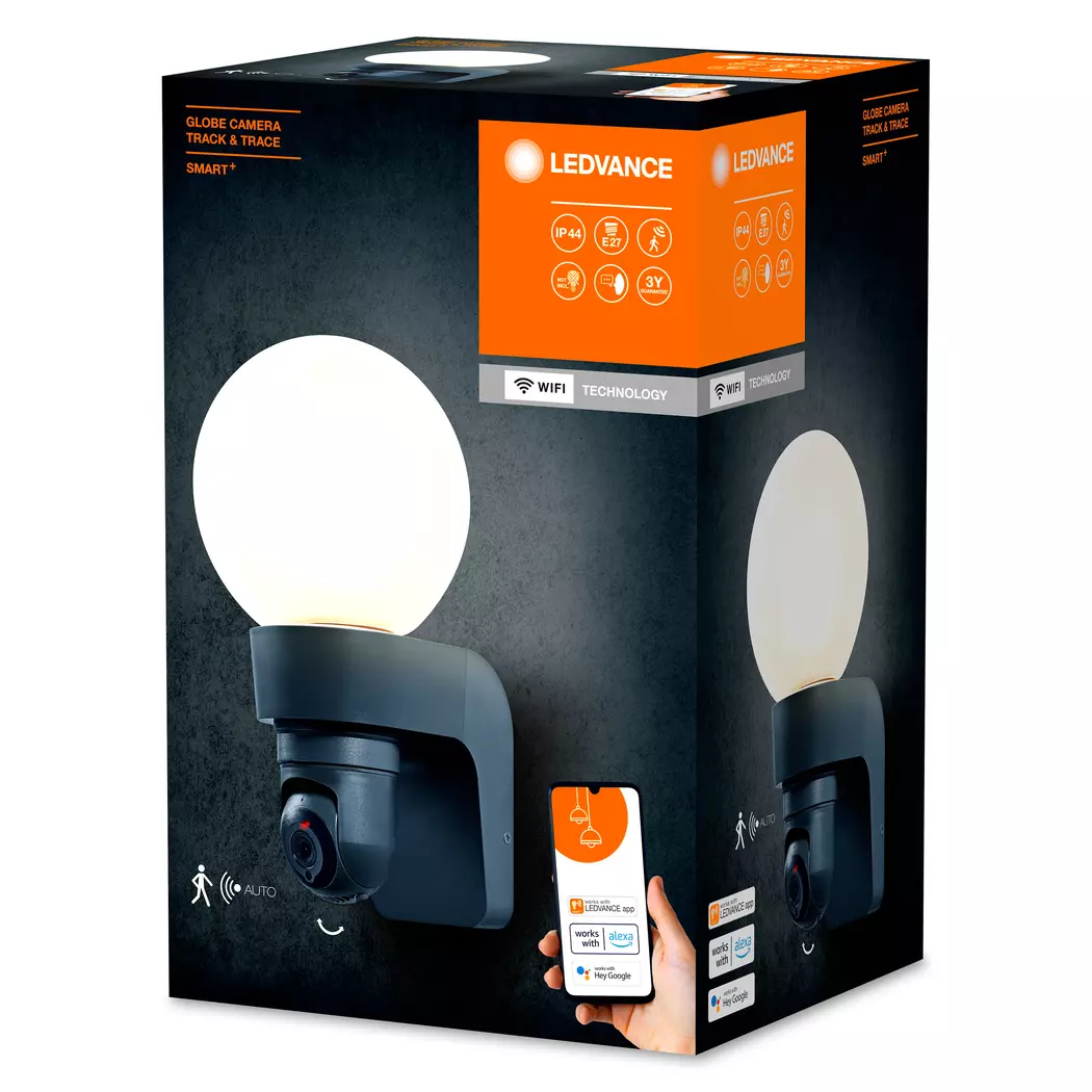 LED-Außenwandkameraleuchte Globe