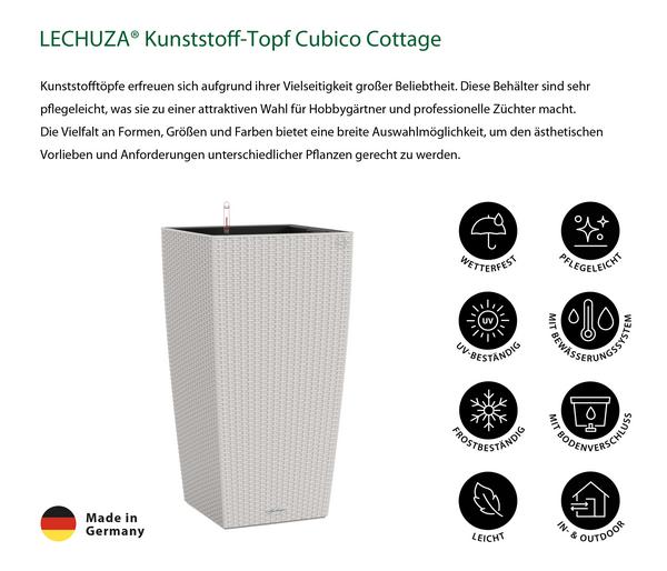 LECHUZA® Kunststoff-Topf Cubico Cottage,