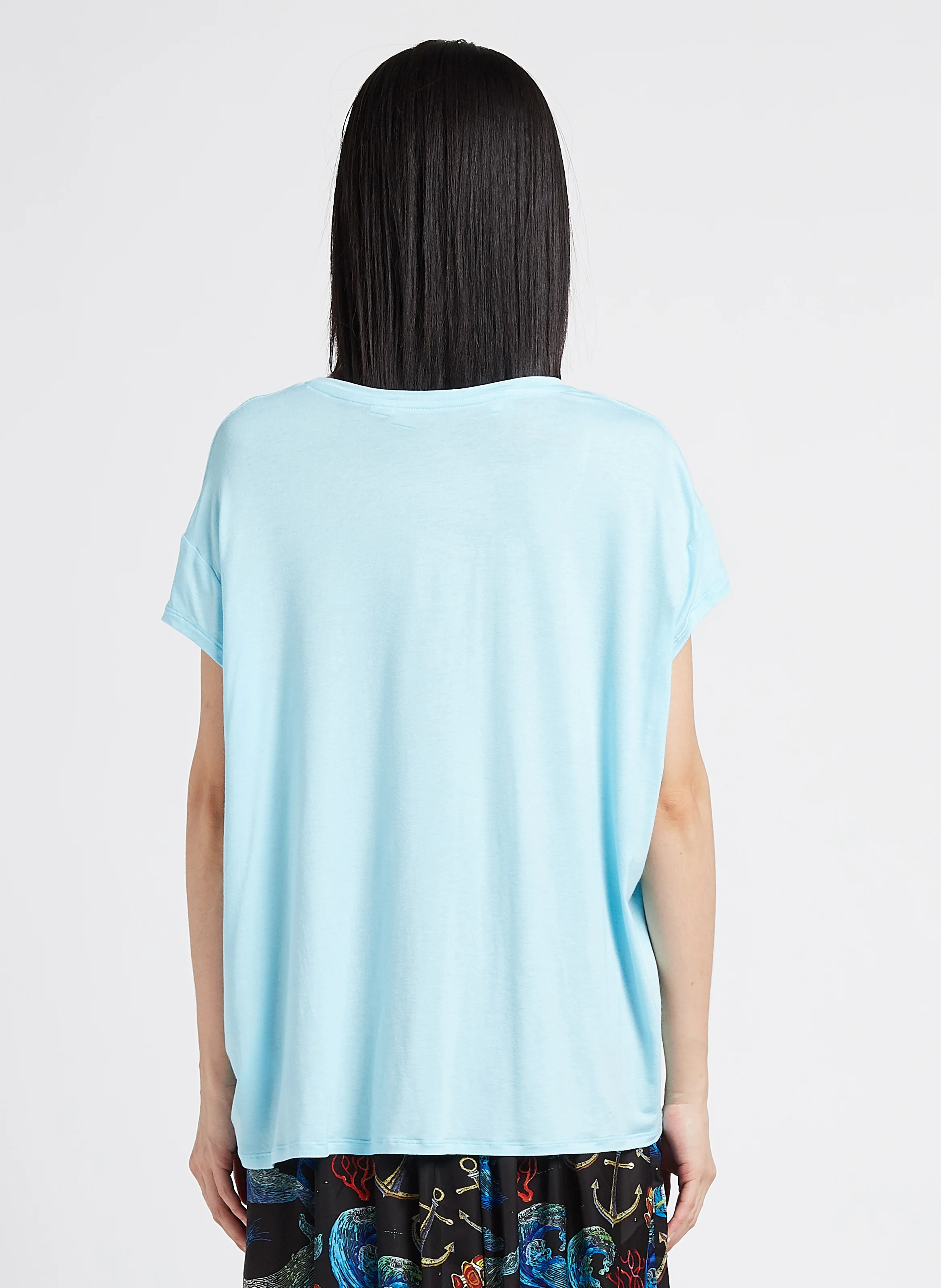 MARLOW - Tee-shirt col rond ample | Bleu